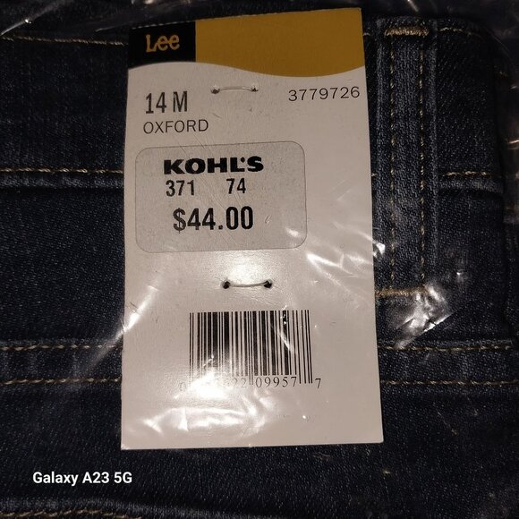 Lee Womens Relaxed Fit Bermuda Shorts Super Stretch Size 14M Dark Wash Denim - Picture 5 of 5